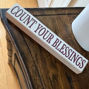 Count Your Blessings Wooden Sign